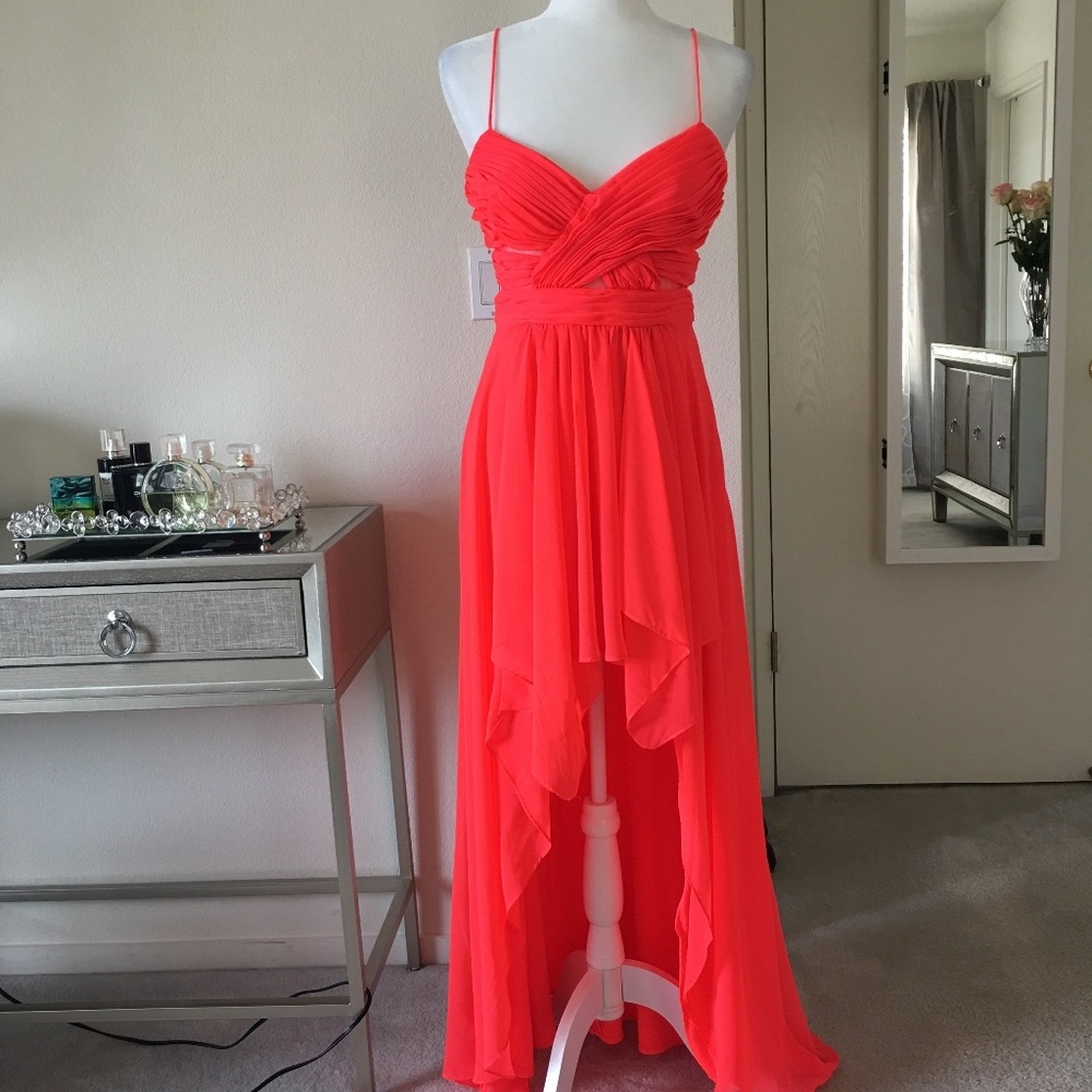 Hailey Logan Adrianna Papell high low dress